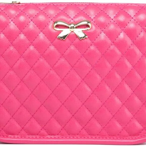 Hanbella Crossbody Purse for Women - Cute Quilted Leather Shoulder Bag with Gold - Picture 2 of 7